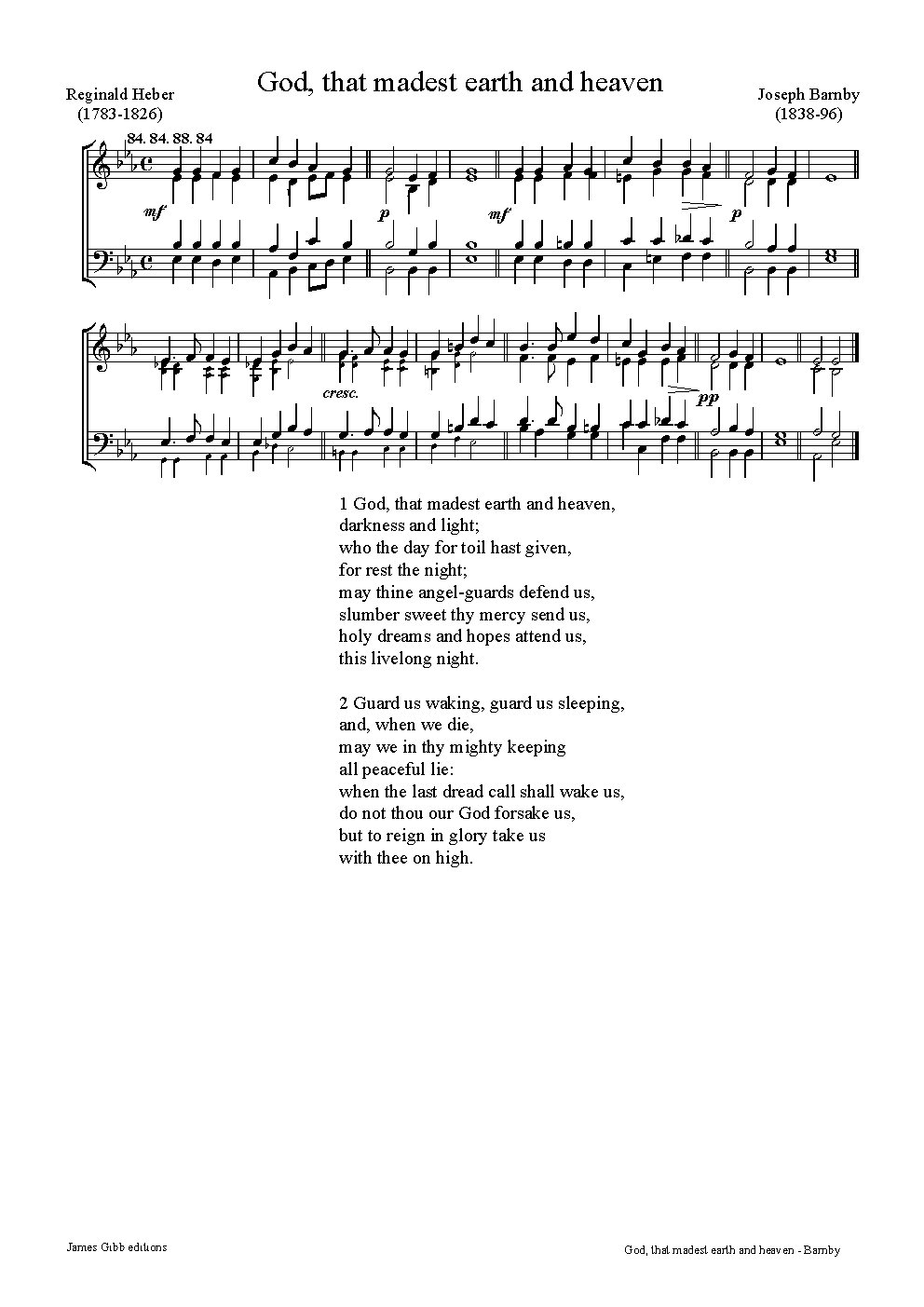 God, that madest earth and heaven - Choir Script PDF Thumbnail