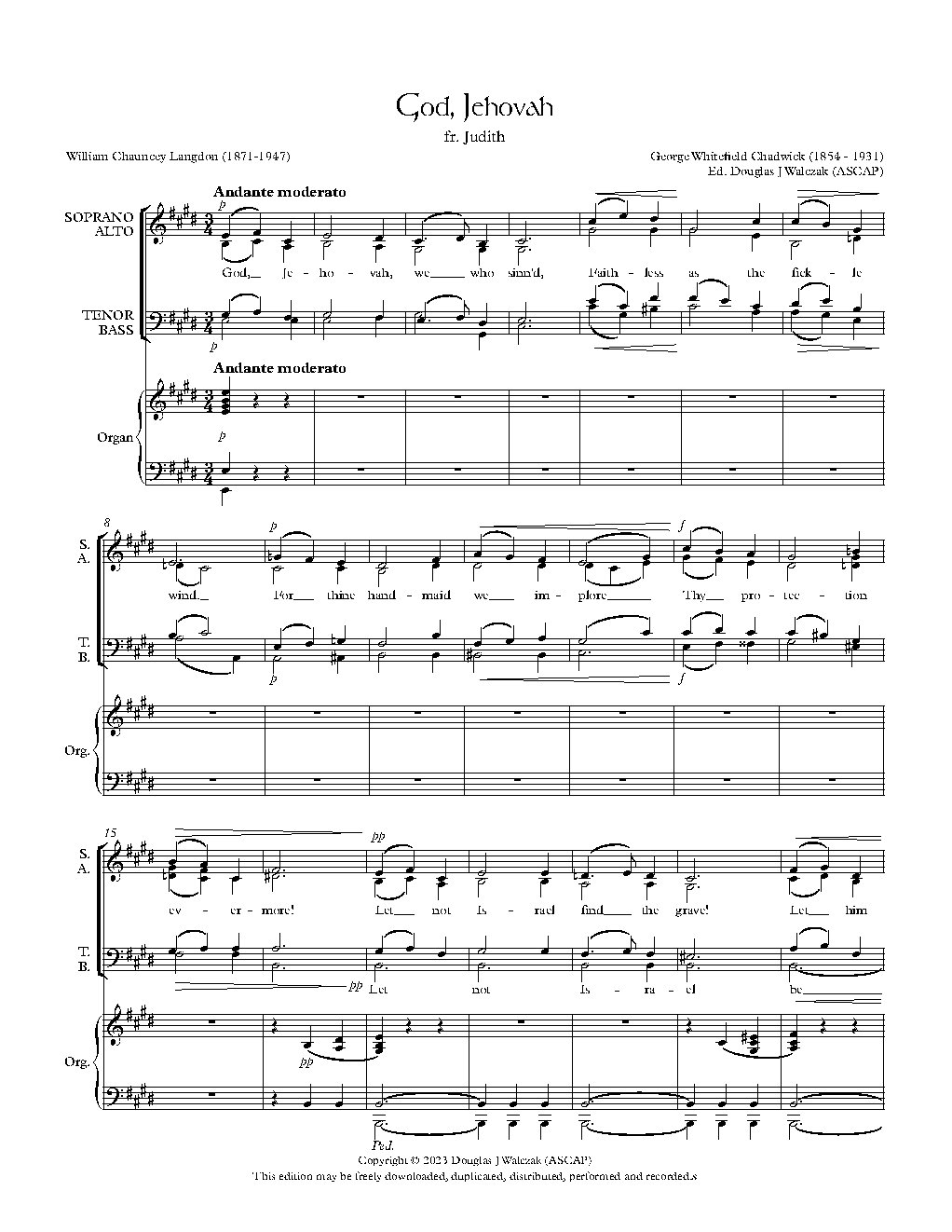 God, Jehovah - Choir Script PDF Thumbnail