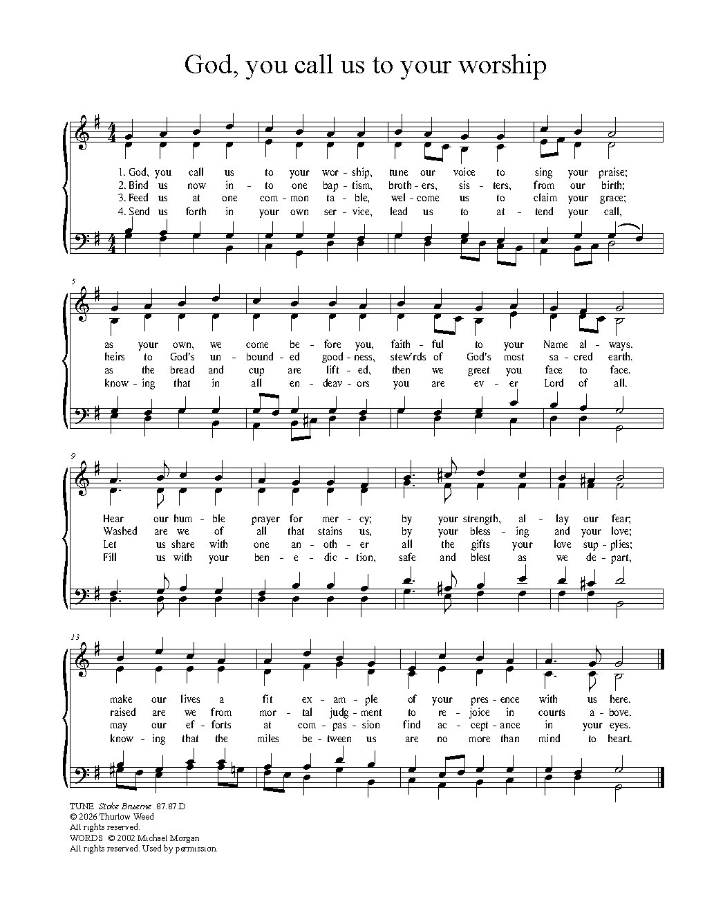 God, you call us to your worship