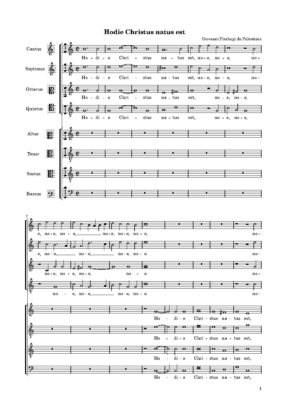 Hodie Christus natus est (8 part)