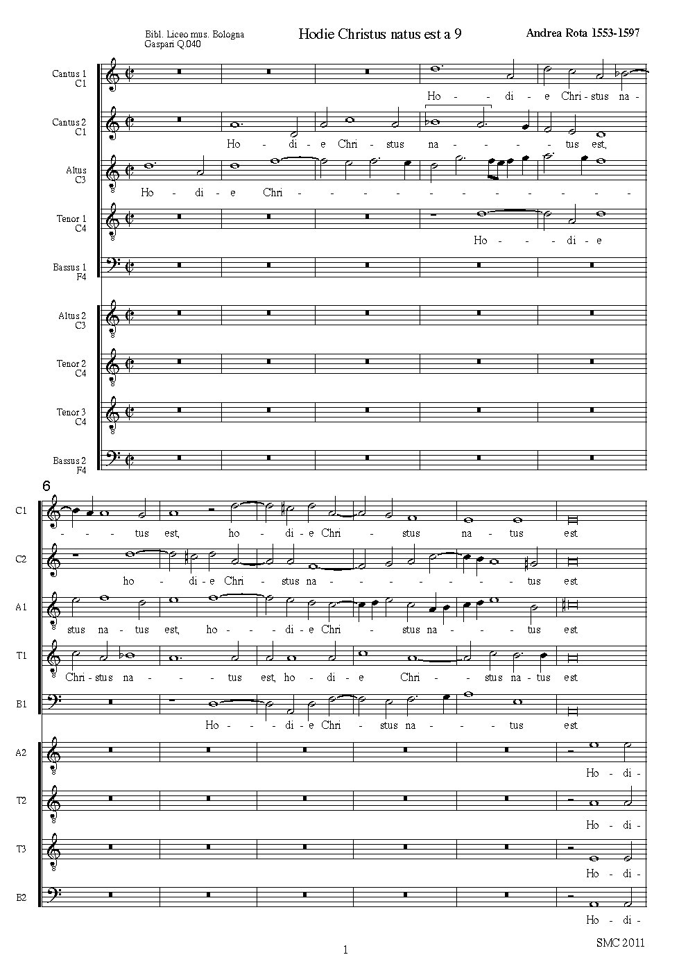 Hodie Christus natus est a 9 - Choir Script PDF Thumbnail