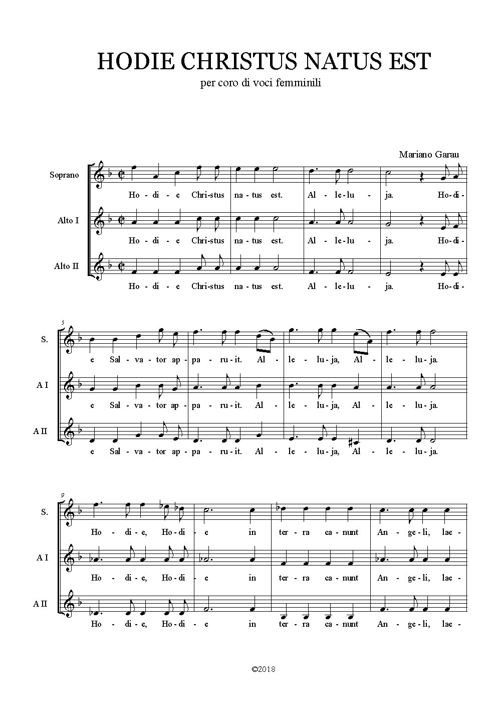 Hodie Christus natus est II