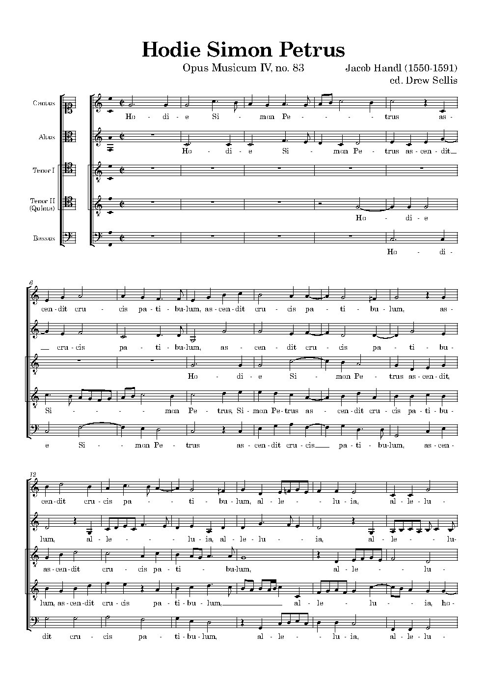 Hodie Simon Petrus - Choir Script PDF Thumbnail