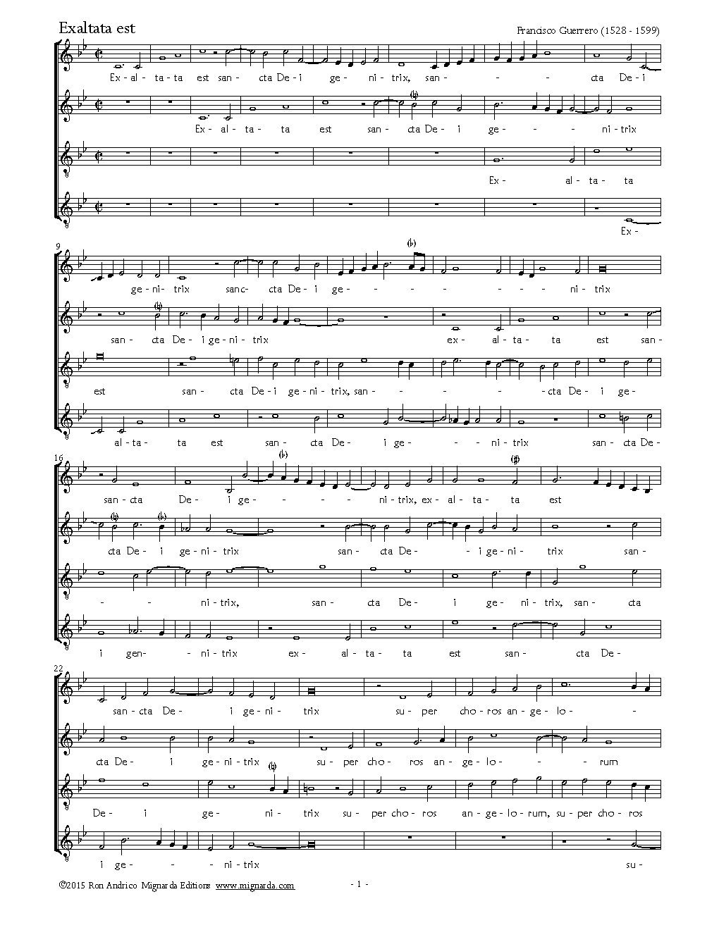Exaltata est - Choir Script PDF Thumbnail