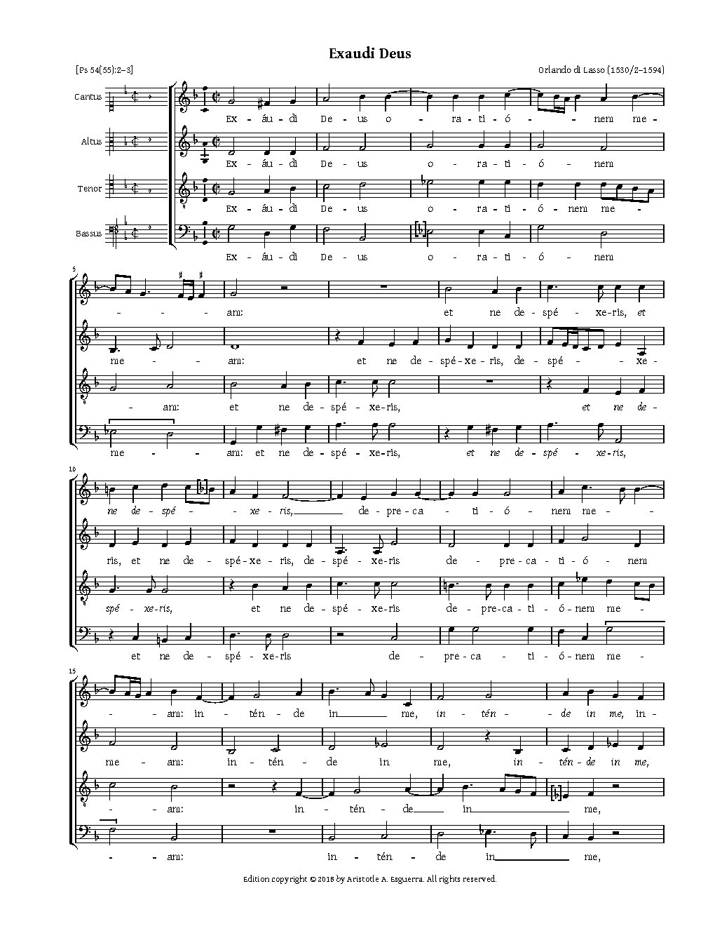 Exaudi Deus - Choir Script PDF Thumbnail