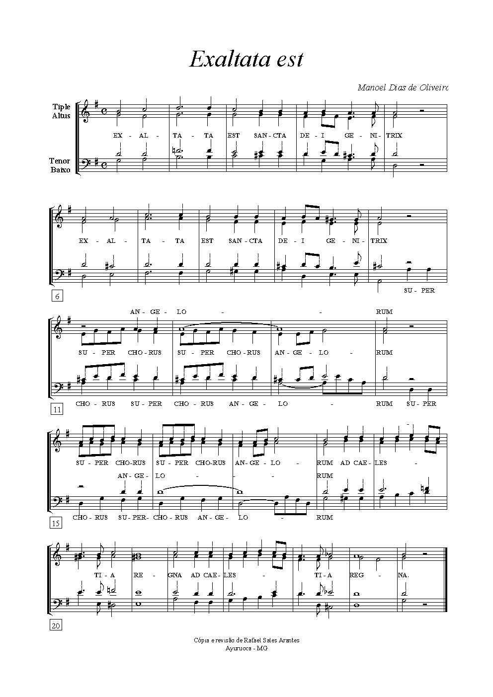 Exaltata est - Choir Script PDF Thumbnail