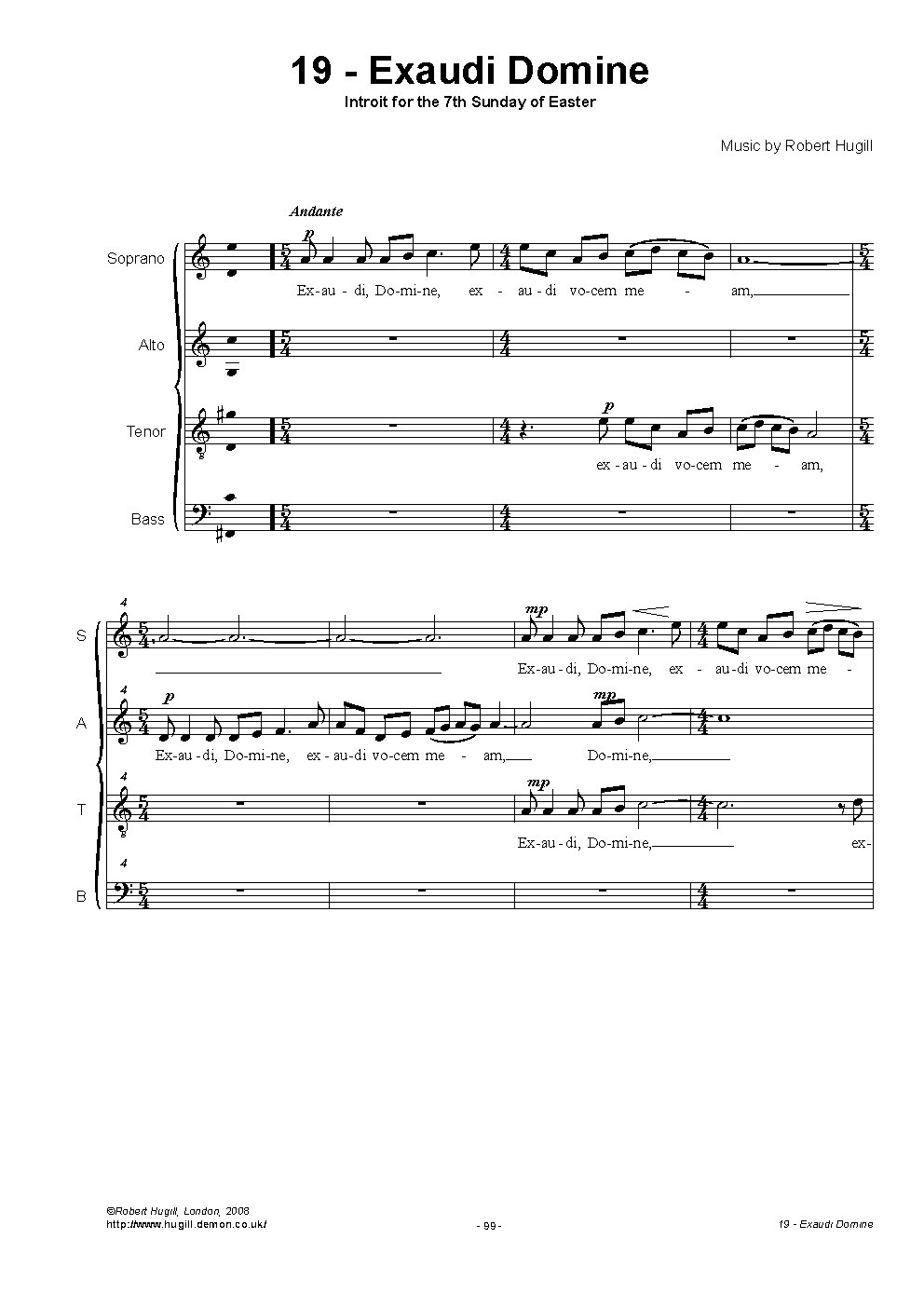 Exaudi, Domine