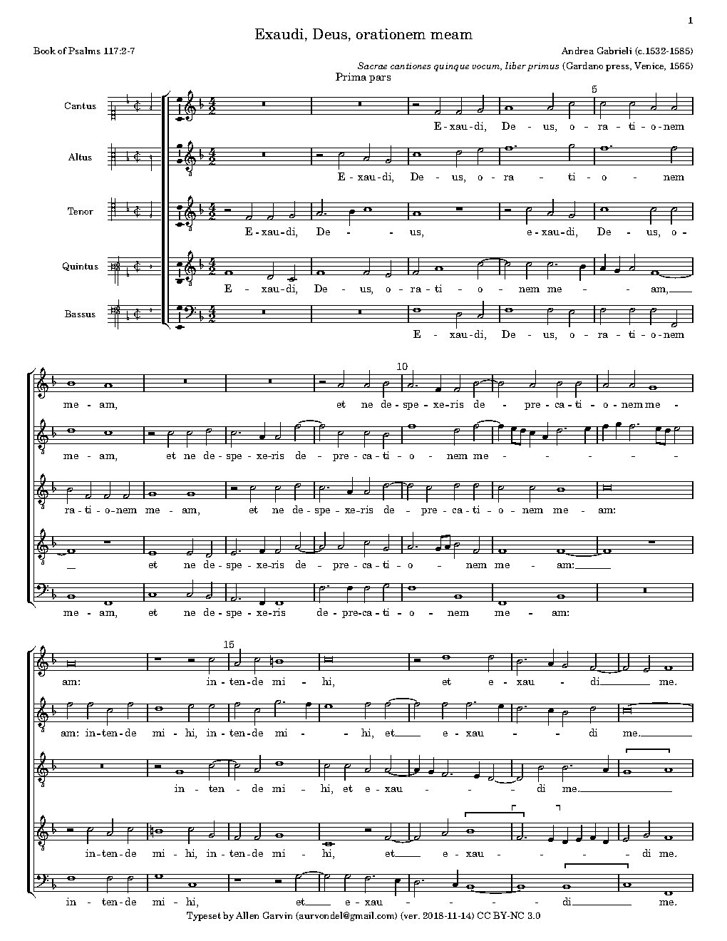 Exaudi, Deus, orationem meam