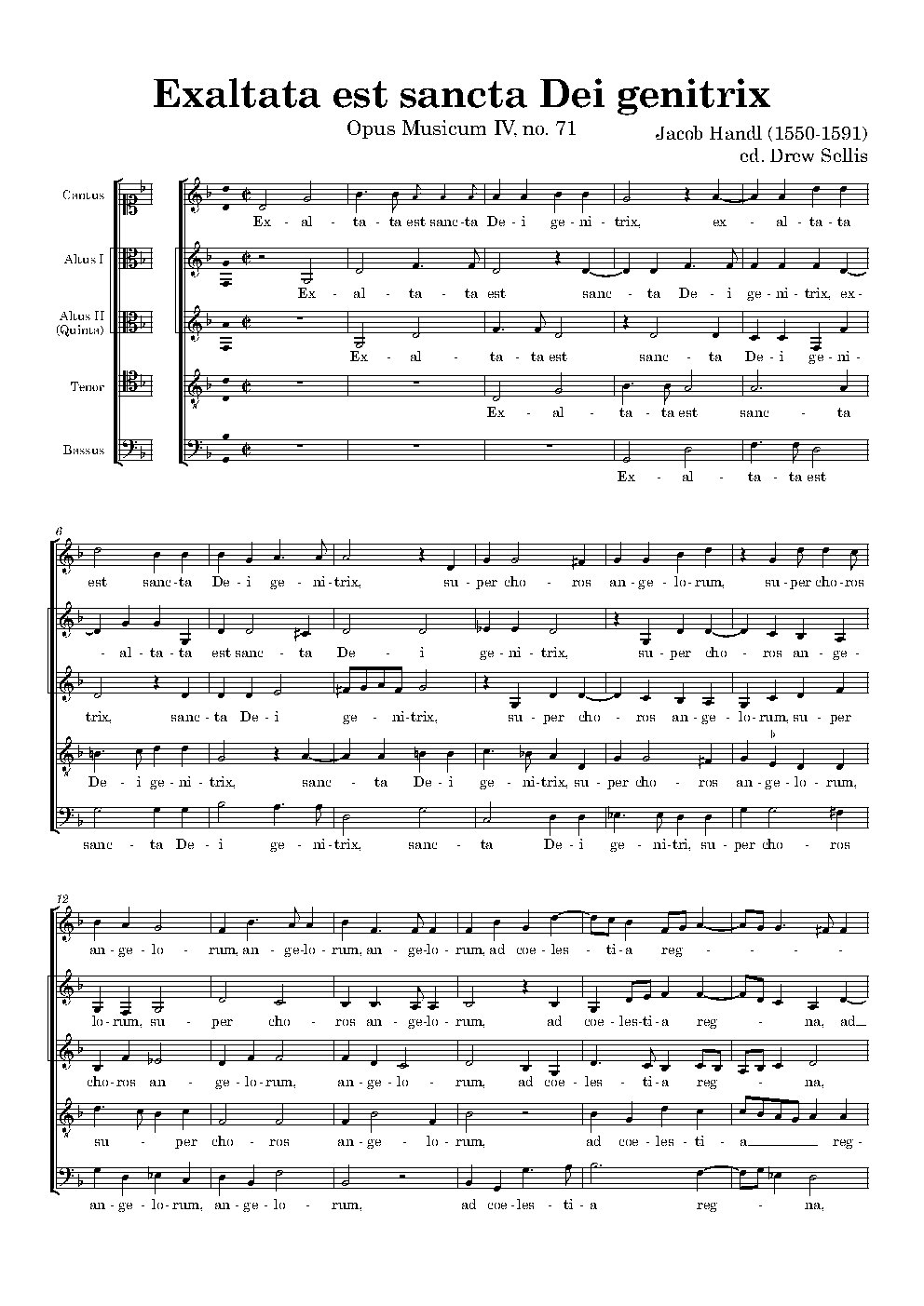 Exaltata est sancta Dei genitrix - Choir Script PDF Thumbnail
