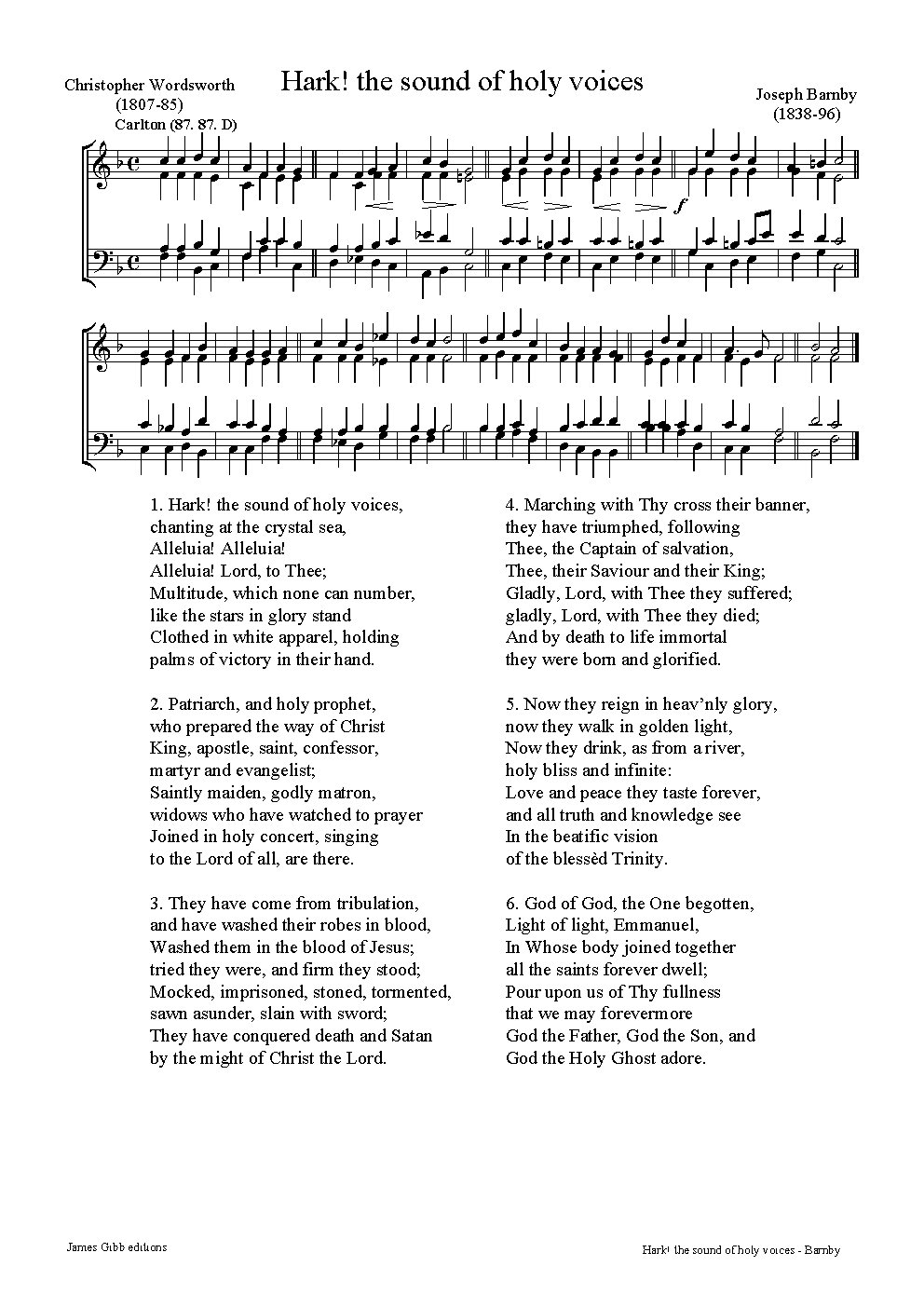 Hark! the sound of holy voices