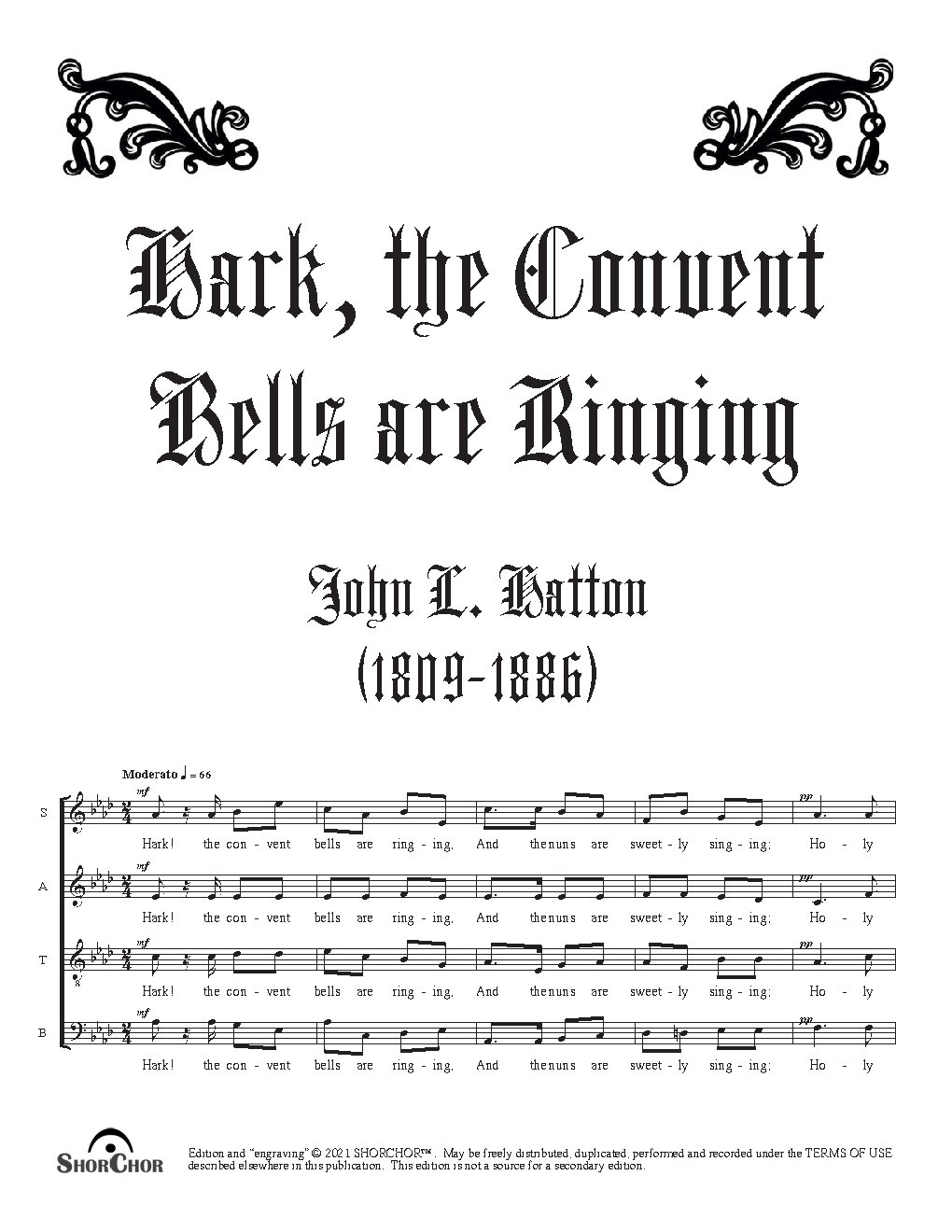 Hark! the convent bells are ringing - Choir Script PDF Thumbnail