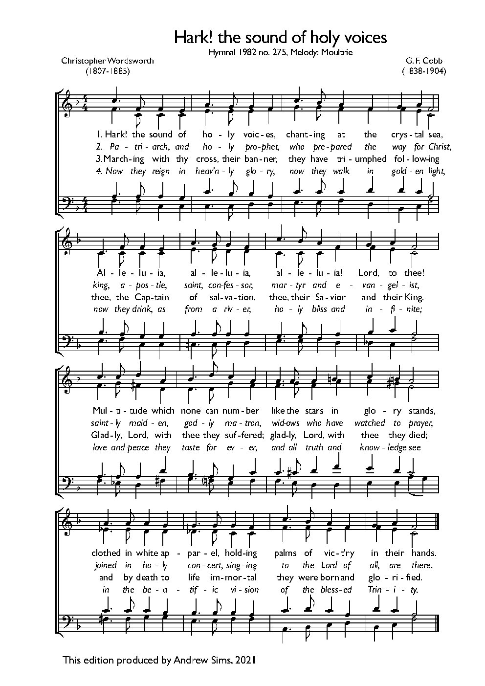 Hark! the sound of holy voices