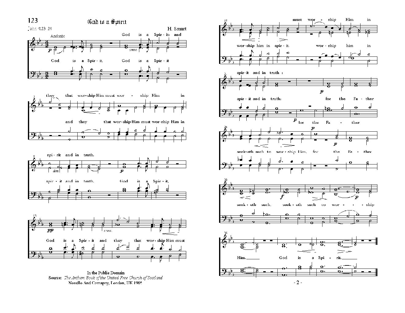 God is a Spirit - Choir Script PDF Thumbnail