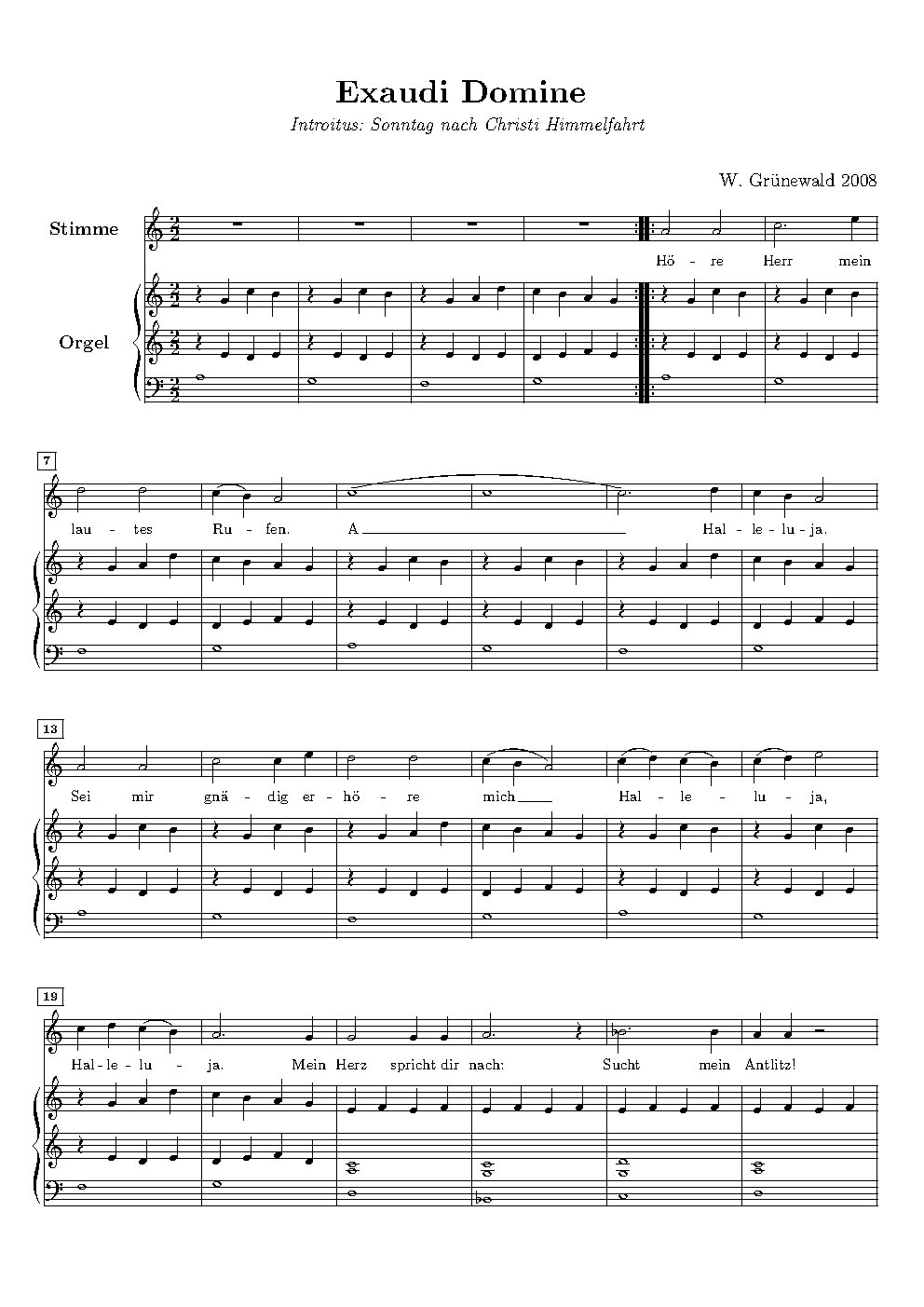 Exaudi Domine - Choir Script PDF Thumbnail