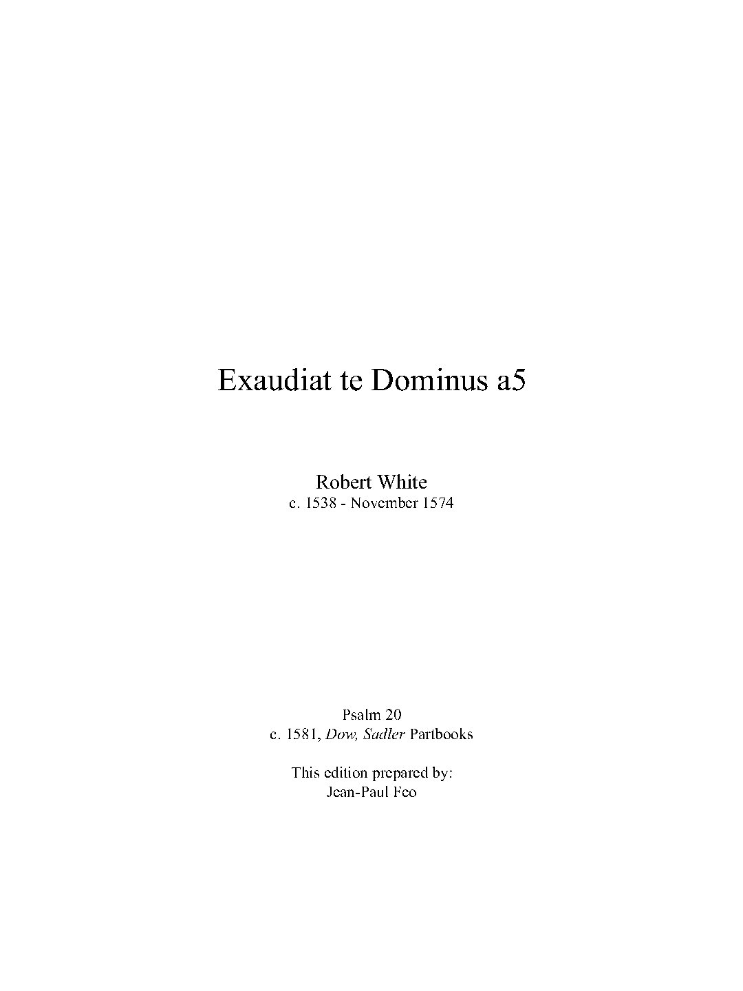 Exaudiat te Dominus