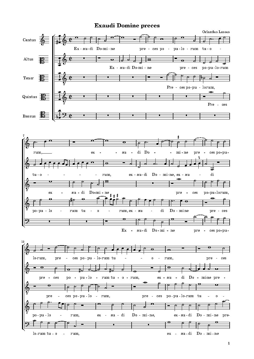 Exaudi Domine preces