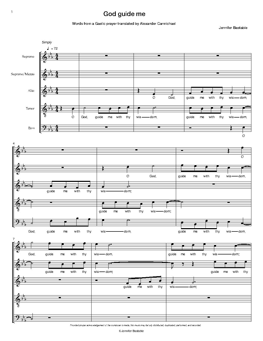 God guide me - Choir Script PDF Thumbnail