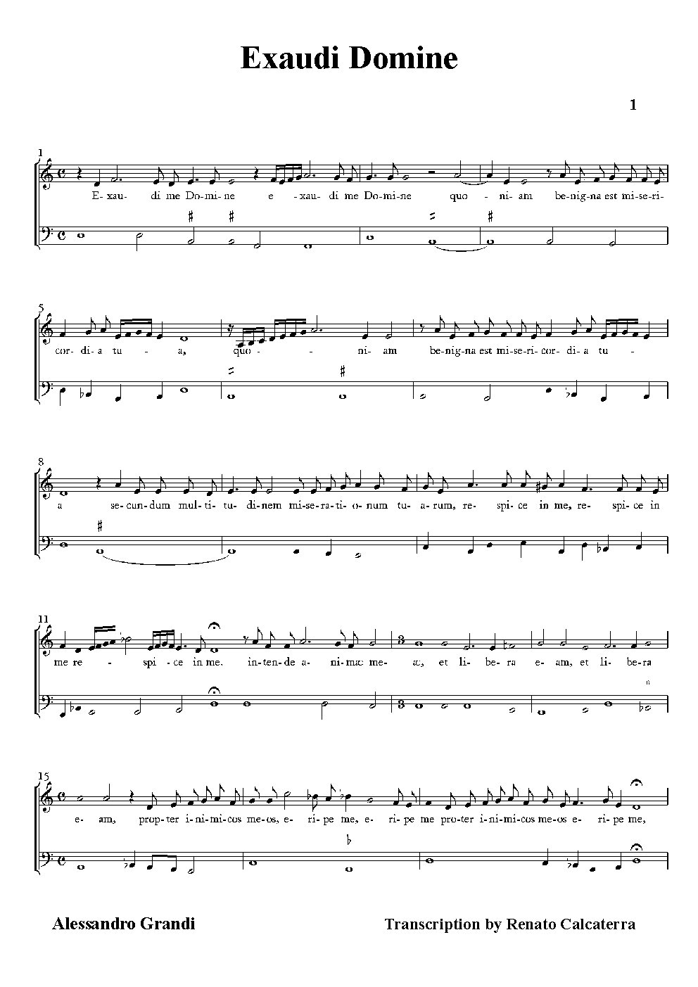Exaudi Domine - Choir Script PDF Thumbnail