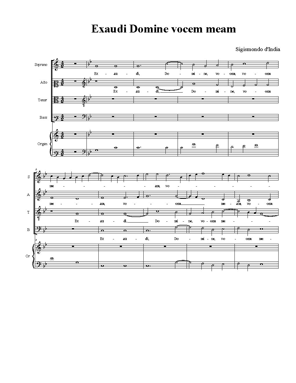 Exaudi Domine vocem meam - Choir Script PDF Thumbnail