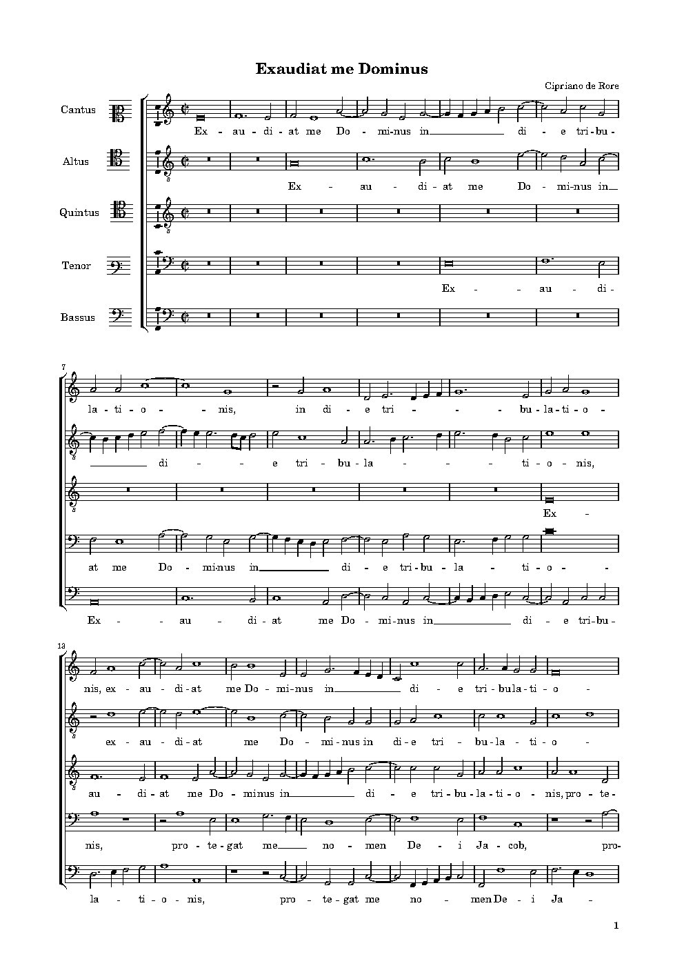 Exaudiat me Dominus - Choir Script PDF Thumbnail