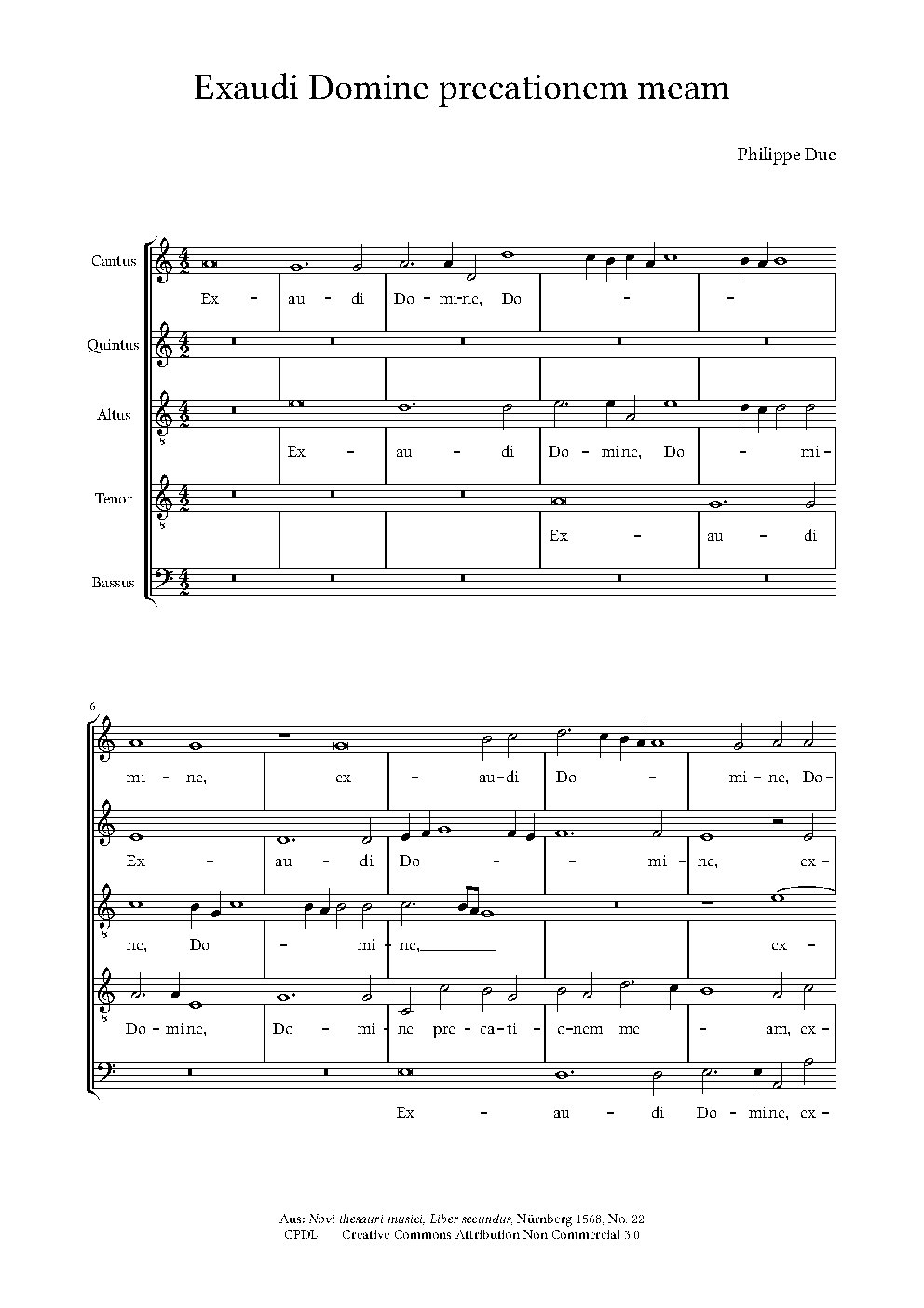 Exaudi Domine precationem meam - Choir Script PDF Thumbnail