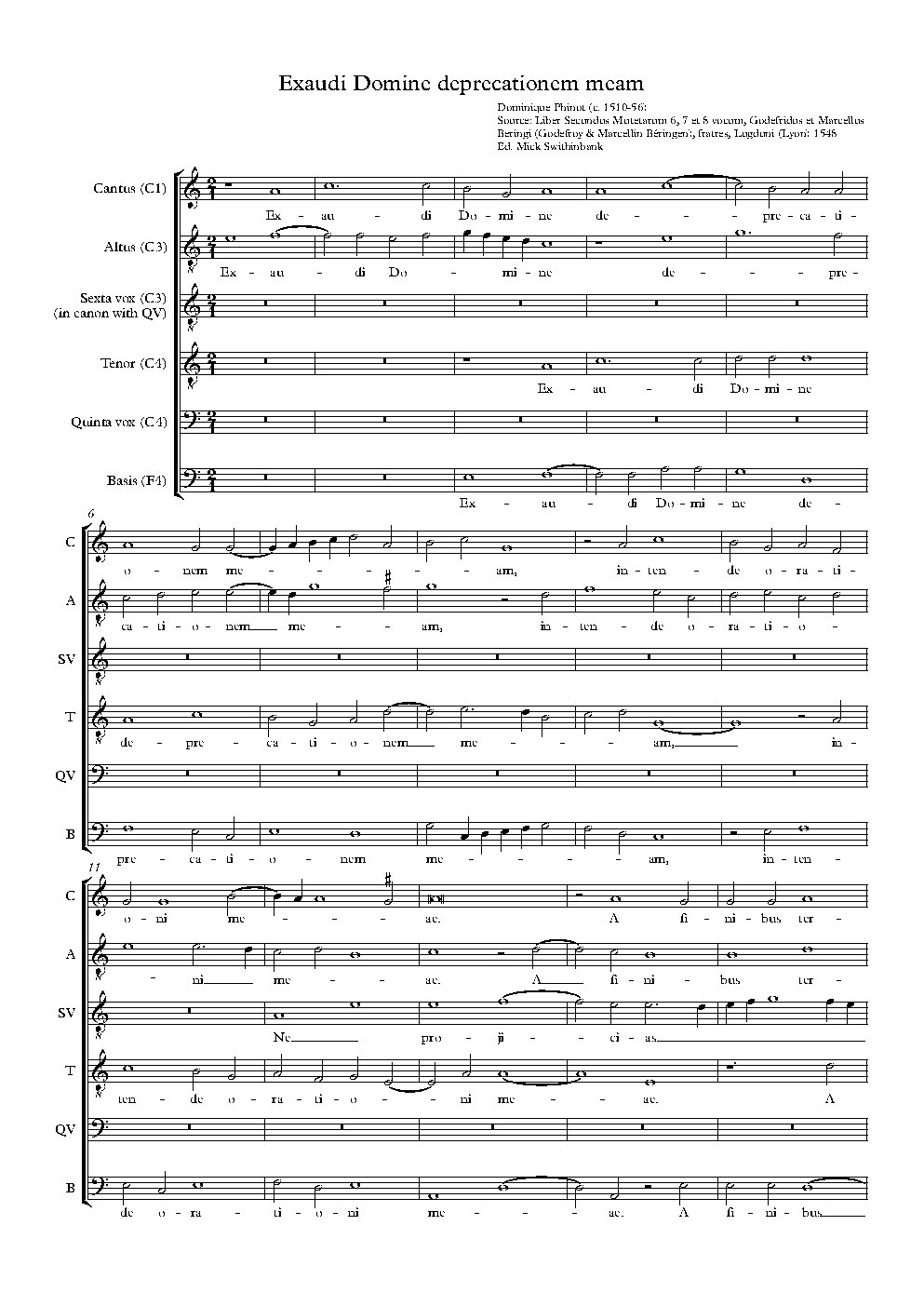 Exaudi Domine deprecationem meam - Choir Script PDF Thumbnail