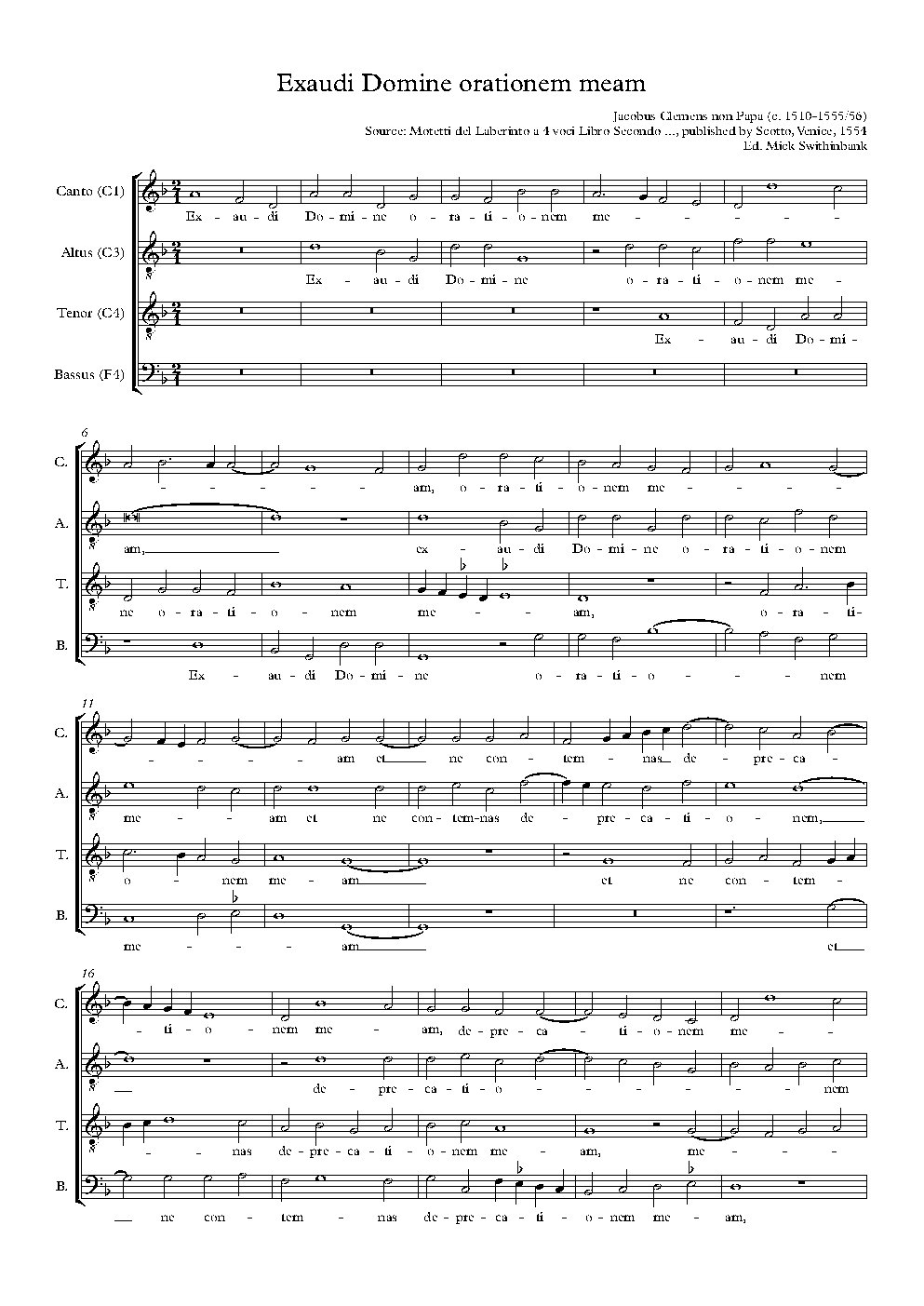 Exaudi Domine orationem meam