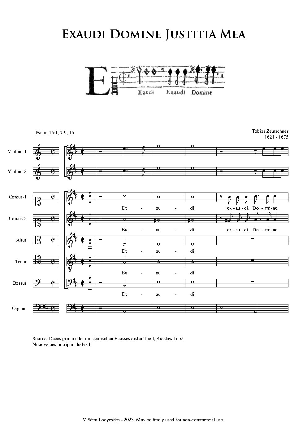 Exaudi Domine ps 16 - Choir Script PDF Thumbnail