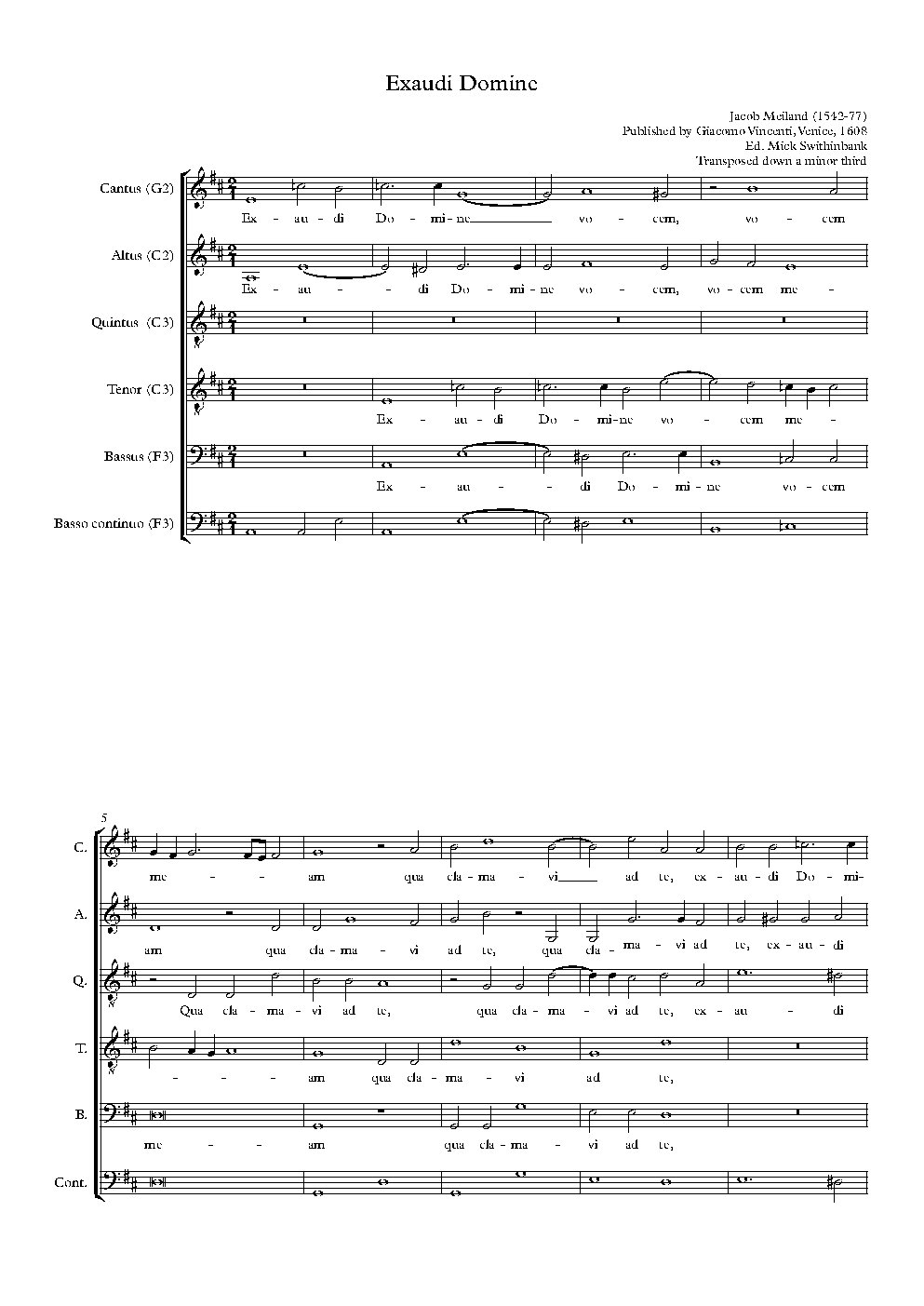 Exaudi Domine vocem meam - Choir Script PDF Thumbnail