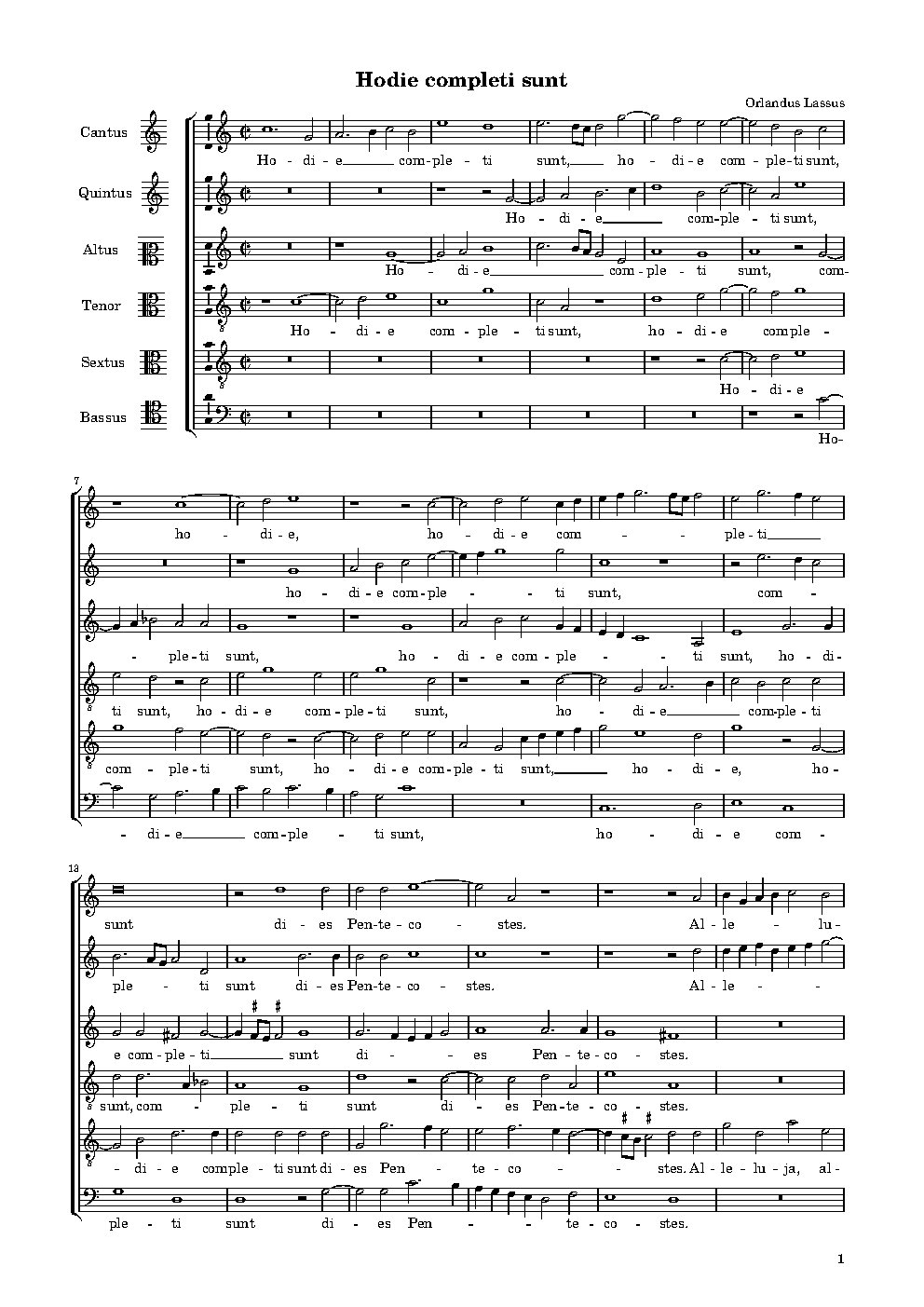 Hodie completi sunt - Choir Script PDF Thumbnail