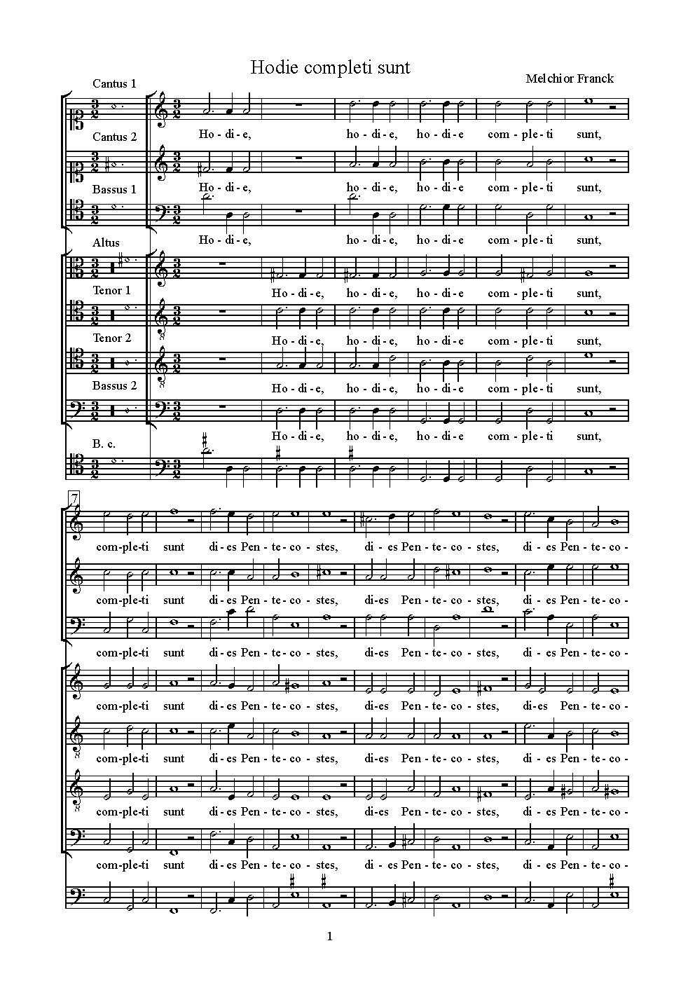 Hodie completi sunt - Choir Script PDF Thumbnail