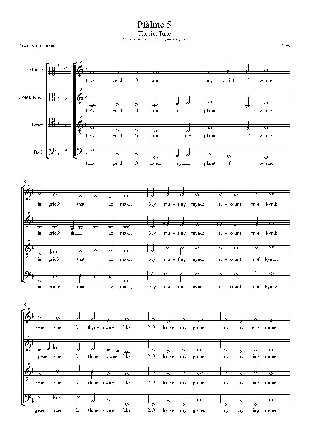 Expend, O Lord THE SIXTH TUNE