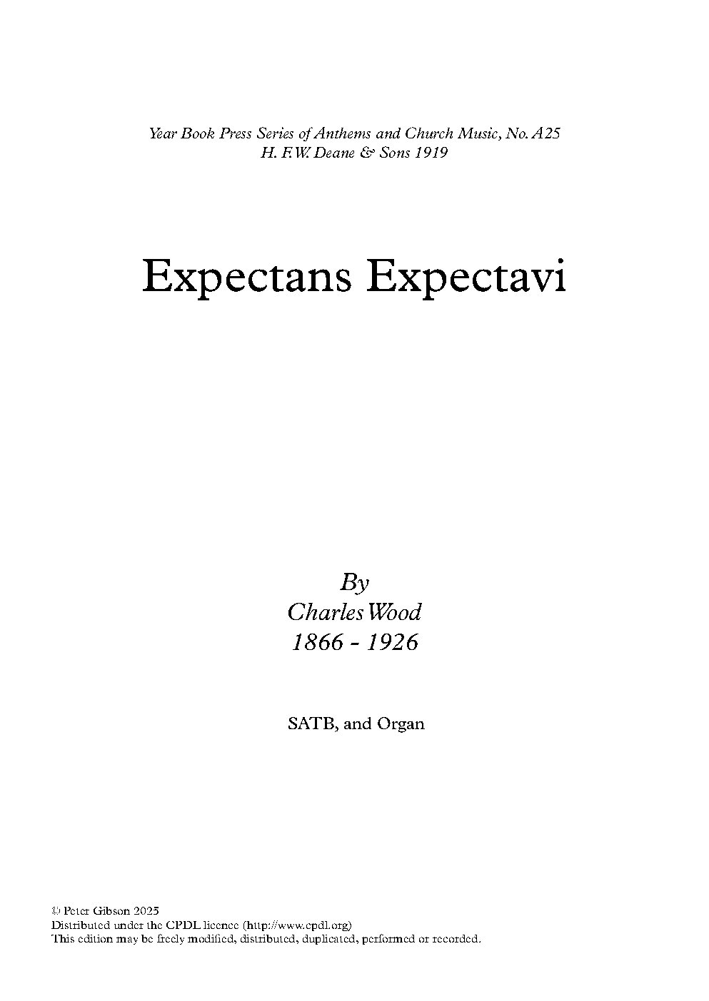 Expectans expectavi