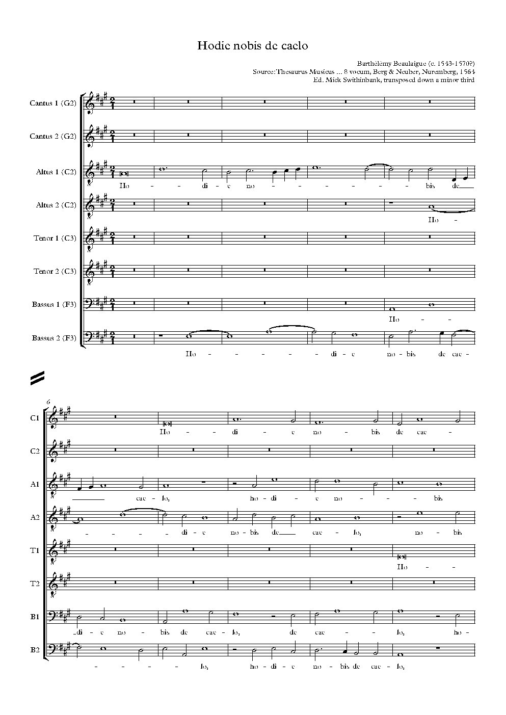 Hodie nobis de caelo