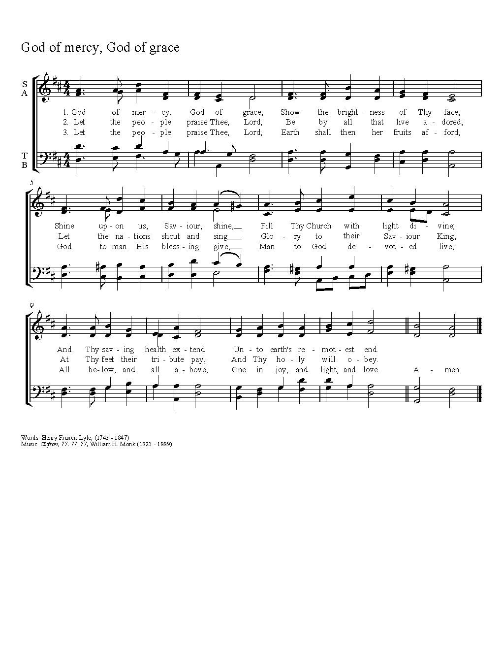 God of Mercy, God of Grace