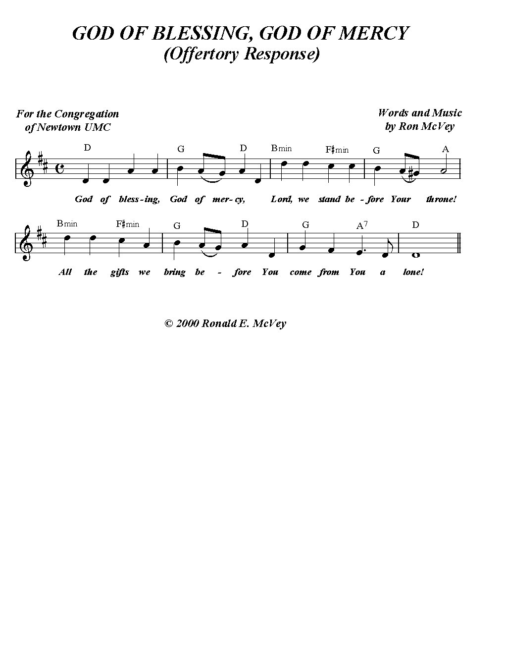 God of blessing, God of mercy - Choir Script PDF Thumbnail