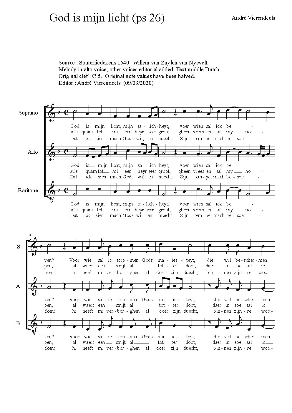 God is mijn licht - Choir Script PDF Thumbnail