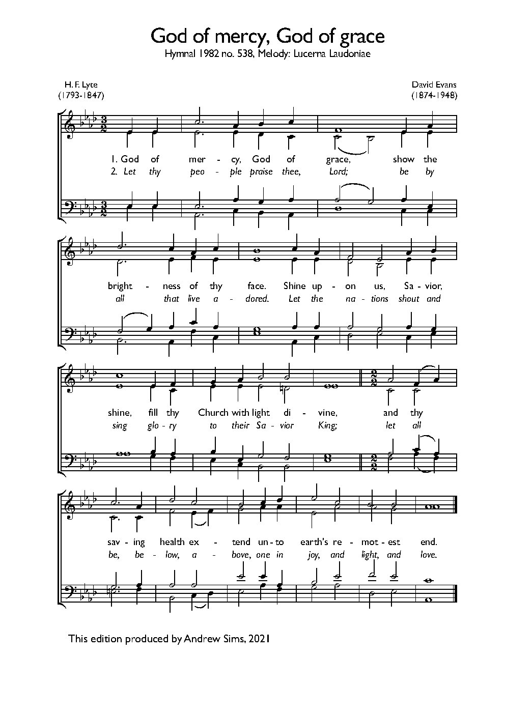 God of mercy, God of grace