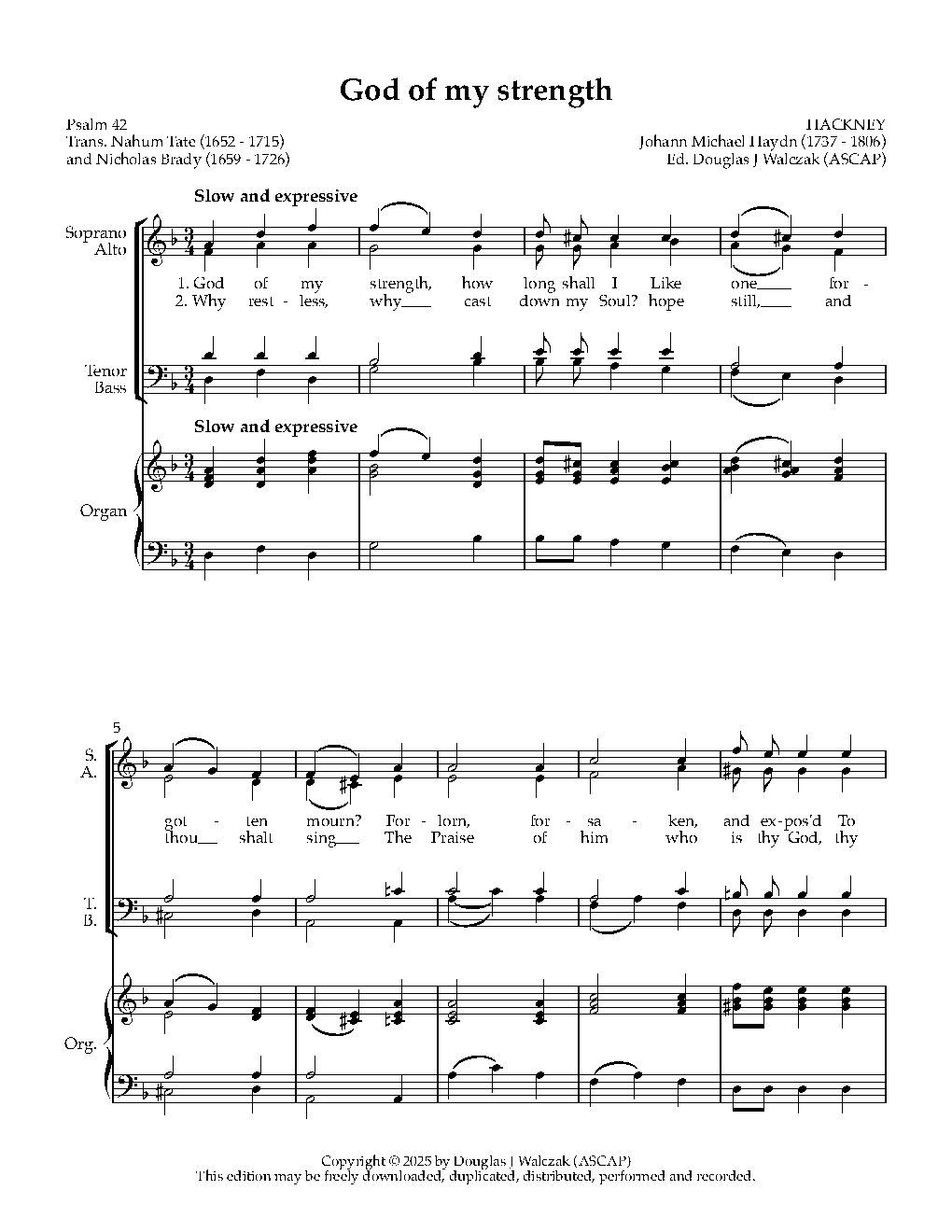 God of my strength - Choir Script PDF Thumbnail