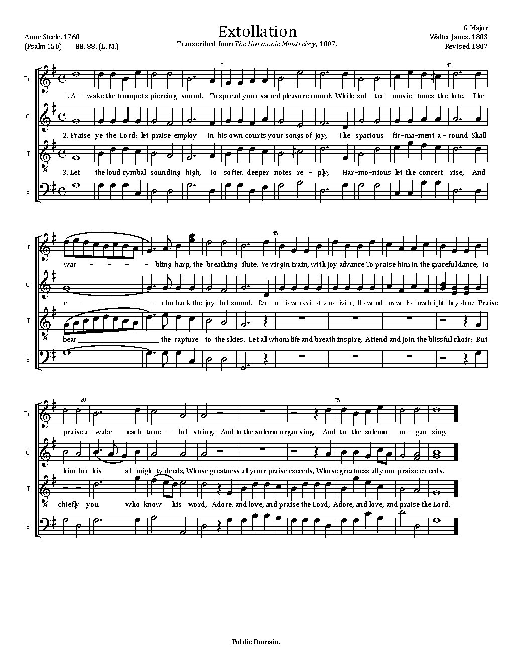Extollation - Choir Script PDF Thumbnail
