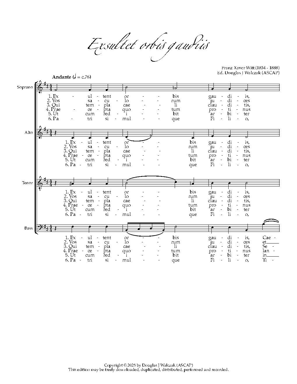 Exsultet orbis gaudiis