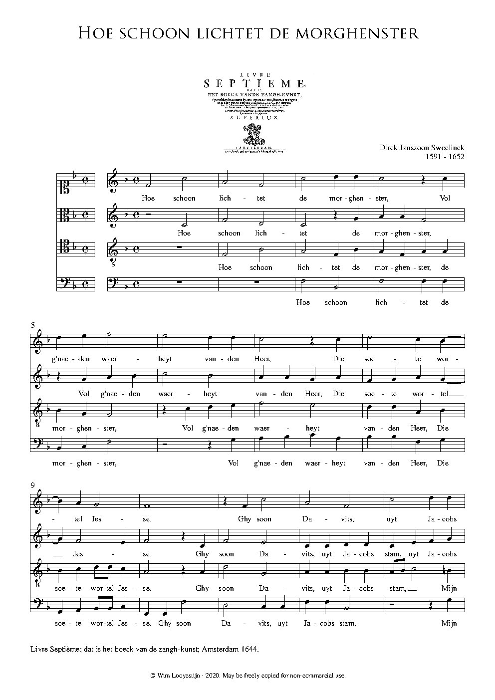 Hoe schoon lichtet - Choir Script PDF Thumbnail