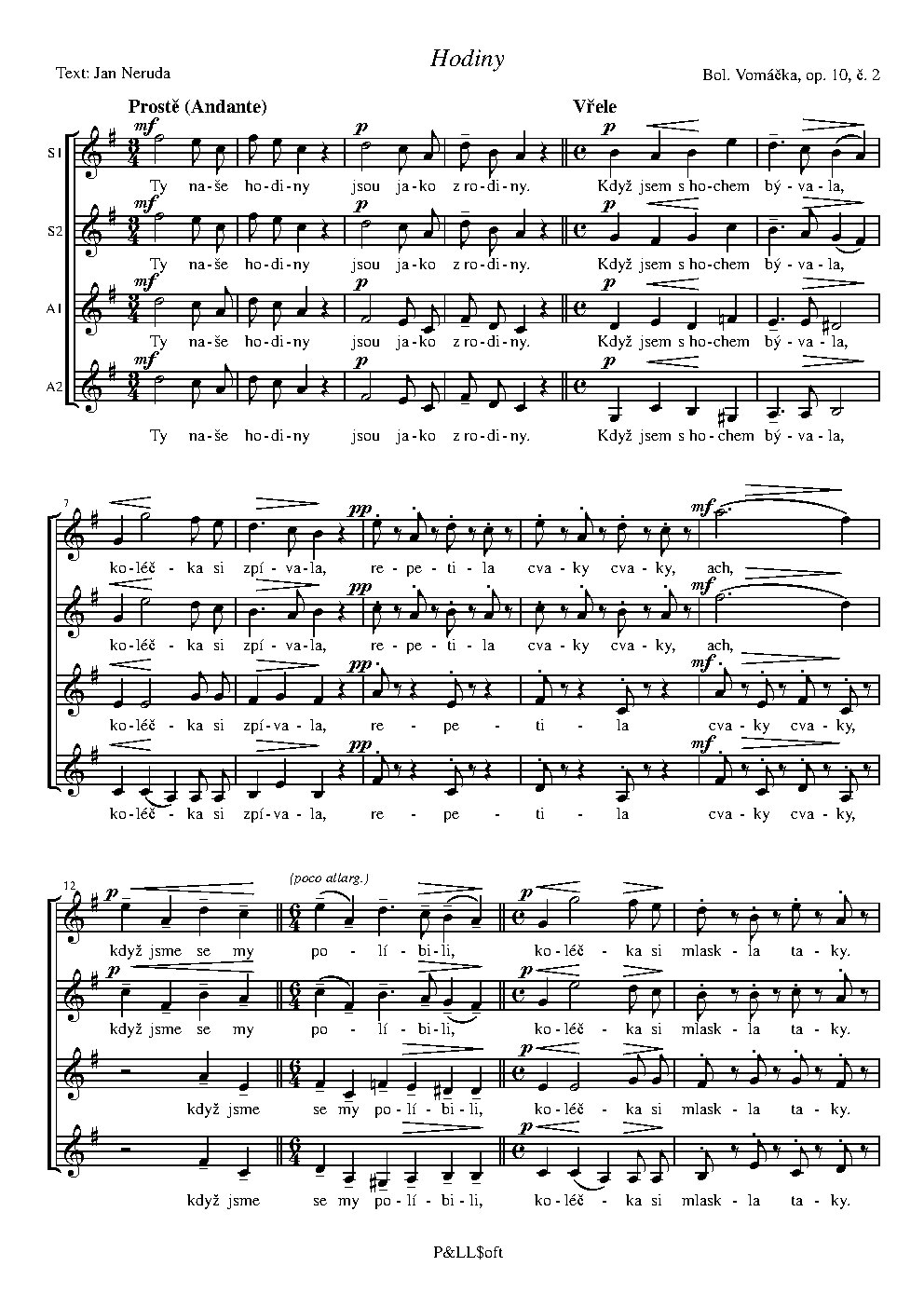 Hodiny, op. 10/2
