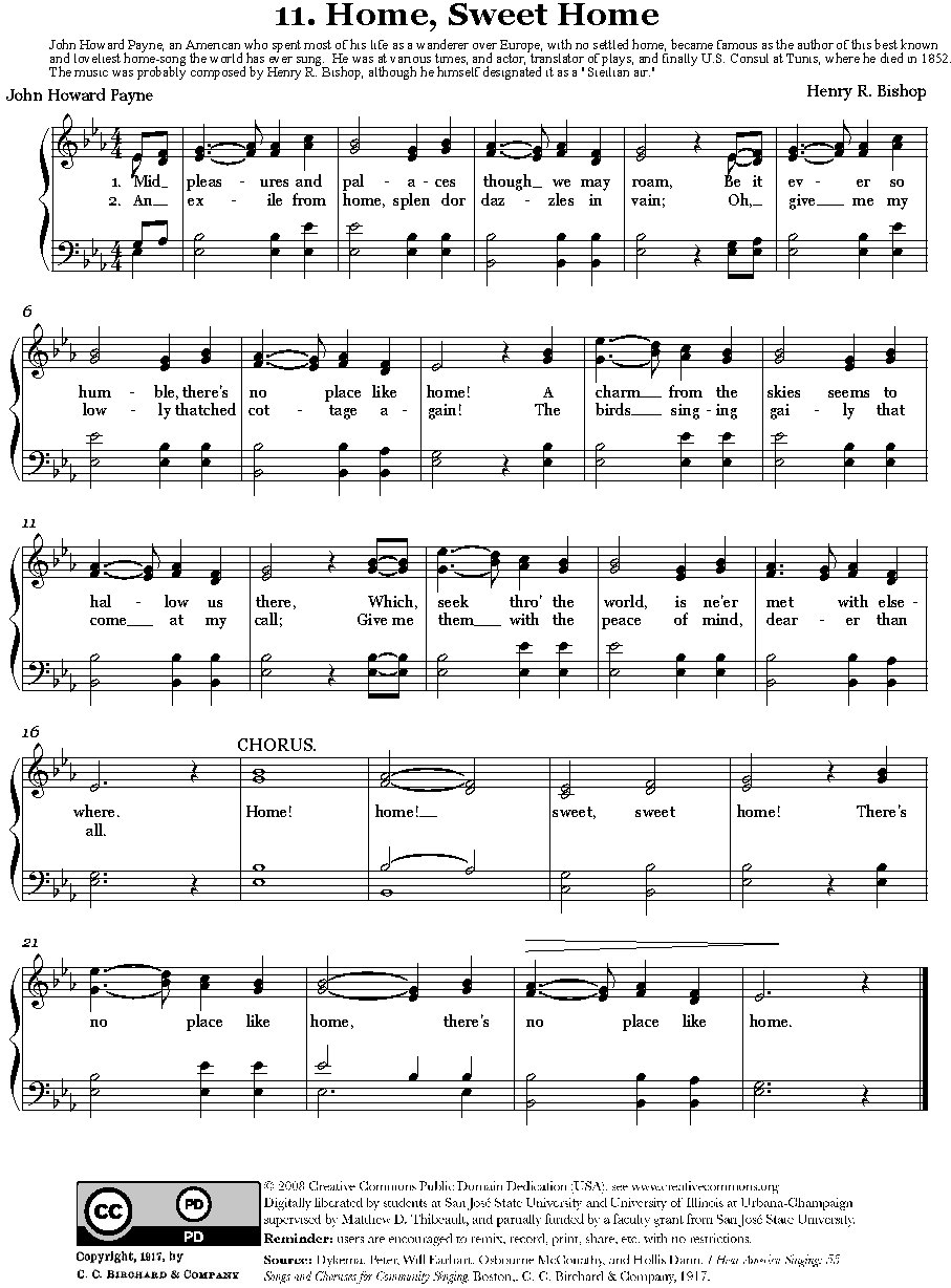 Home, Sweet Home - Choir Script PDF Thumbnail