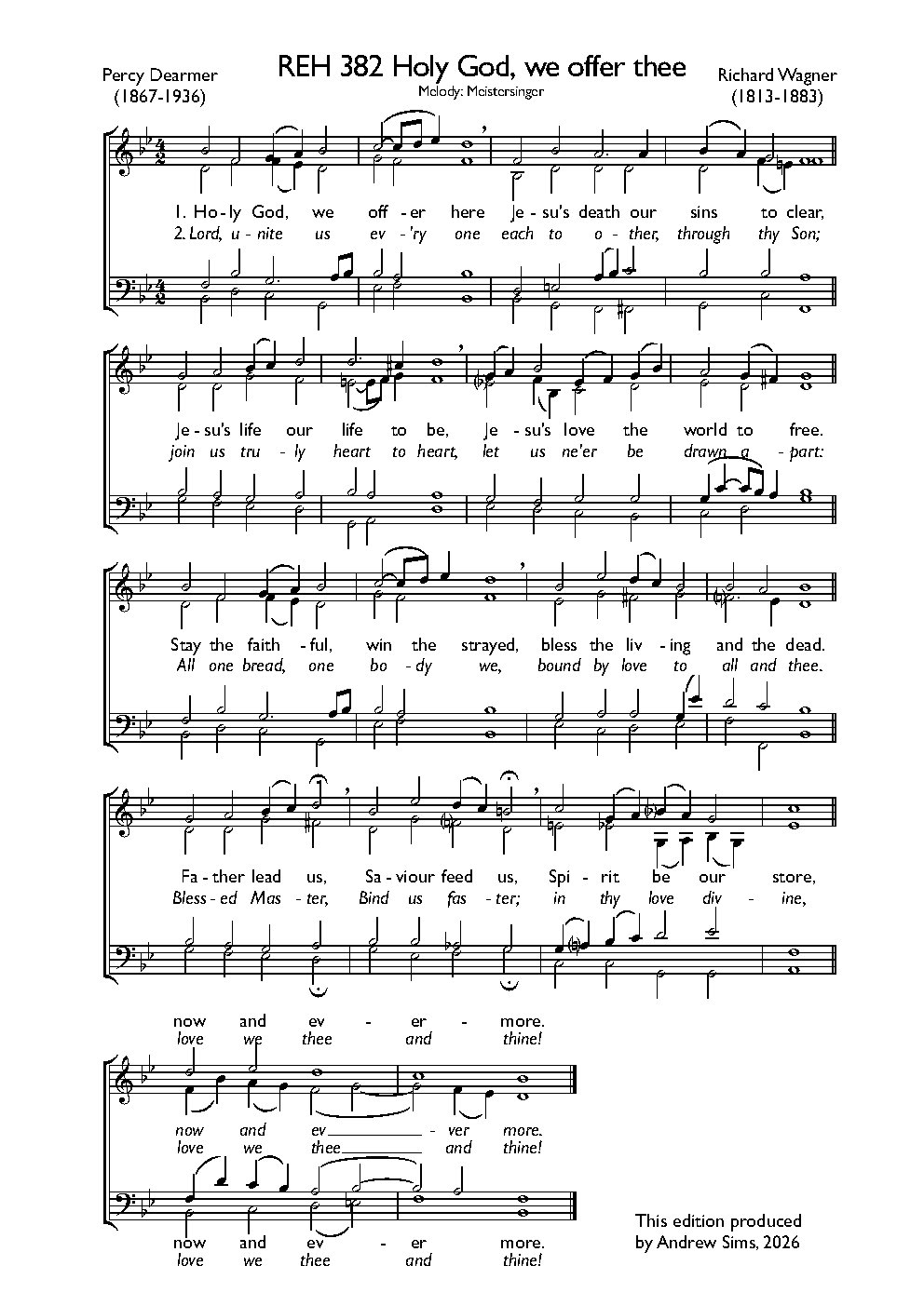 Holy God, we offer thee - Choir Script PDF Thumbnail