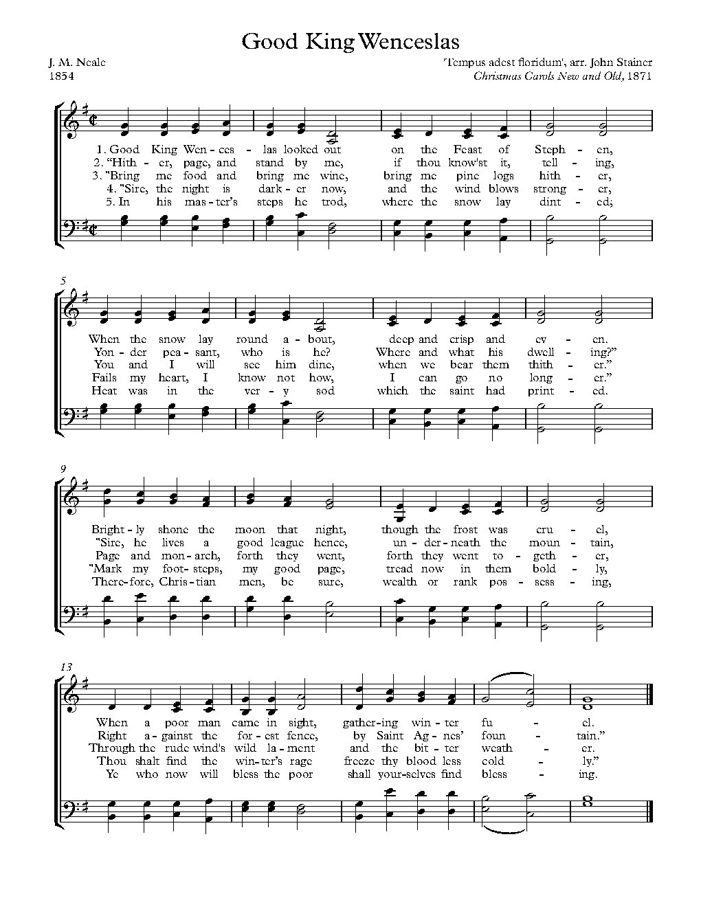 Good King Wenceslas - Choir Script PDF Thumbnail