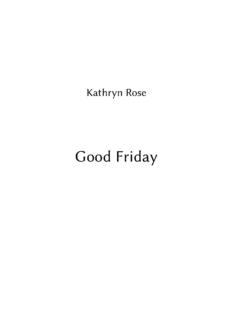 Good Friday