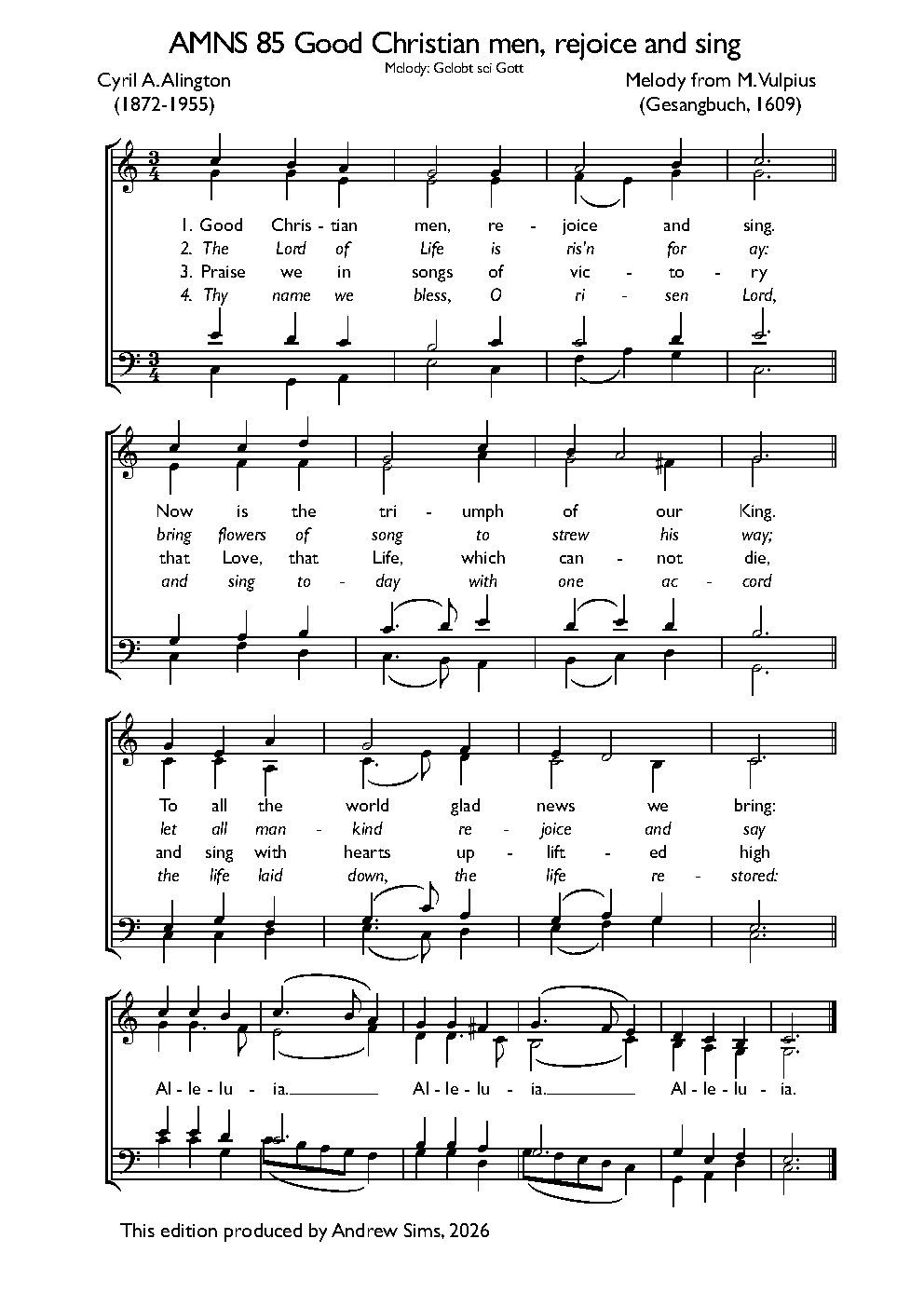 Good Christian men, rejoice and sing