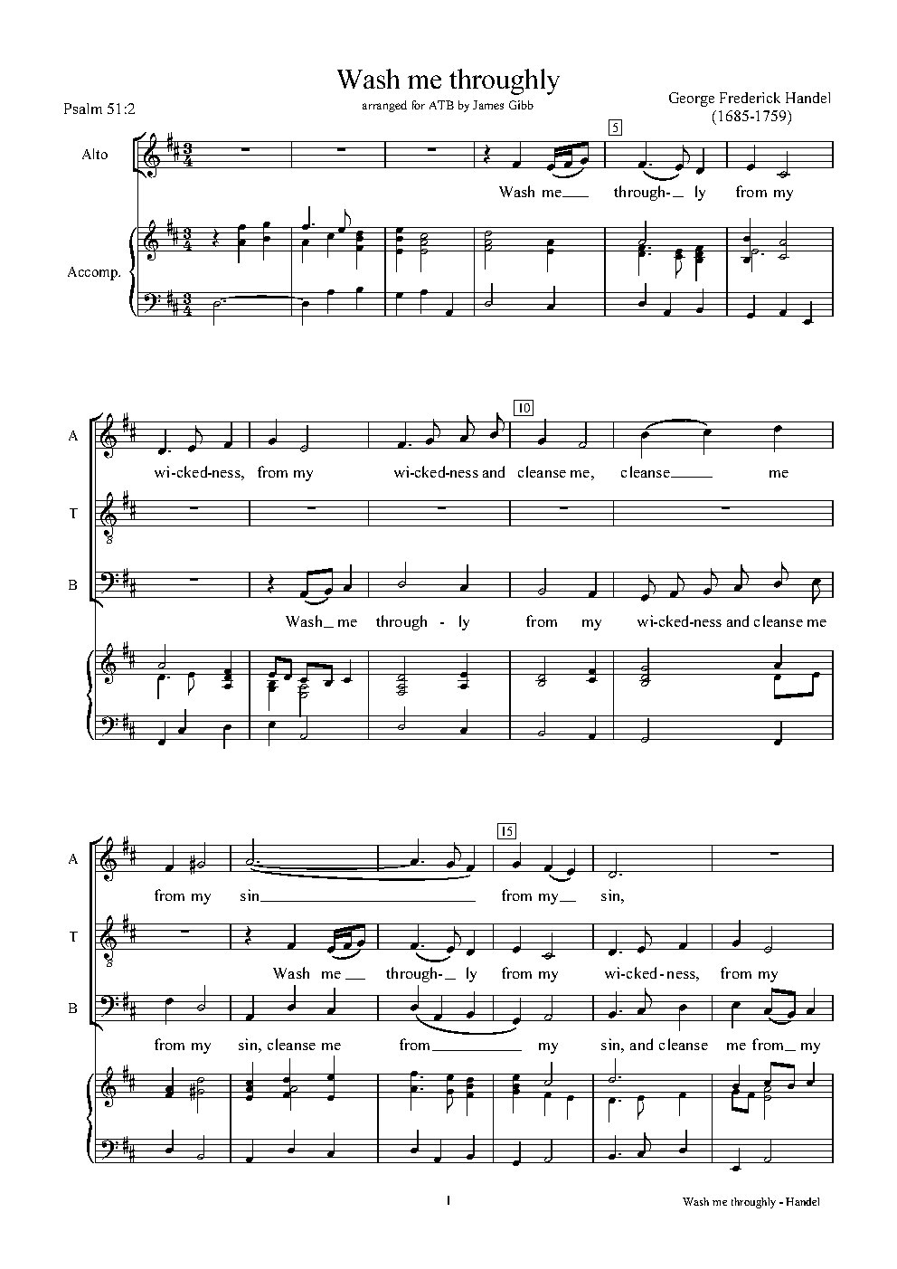 Have mercy upon me, HWV 248 - Choir Script PDF Thumbnail