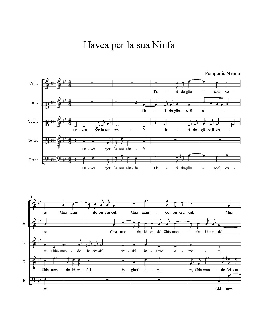 Havea per la sua Ninfa